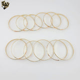 (1-4013-4) Gold Laminate - 4mm Three Tones Bangles - Dozen - BGO