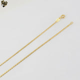 (1-1896) Gold Laminate - 2mm Flat Mariner Link Chain - BGF