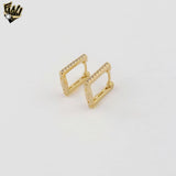 (1-2508-1) Gold Laminate - Zircon Squared Hoops - BGF