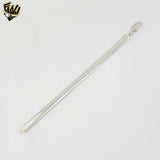 (2-0334) Plata de ley 925 - Pulsera alternativa de 4 mm para hombre.