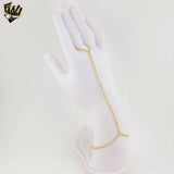 (1-0545) Gold Laminate - Zircon Hand Chain Bracelet- BGF