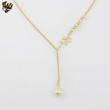 (1-6148-1) Laminado de Oro - Collar de Perlas Rolo Link - BGF