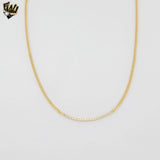 (1-6281) Gold Laminate - Zircon Curb Link Necklace - BGF - 16"