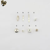 (mfin-111-120) Hallazgos de plata esterlina - Fabricación de joyas (docena)