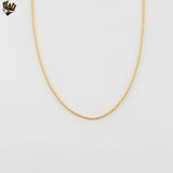 (1-1631) Laminado de oro - Cadena de eslabones de cuerda de 1,6 mm - BGF