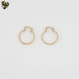 (1-2536-1) Laminado Oro - Aros Pequeños Tallados - BGF