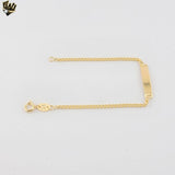 (1-0942) Gold Laminate - 2mm Curb Link Plate Bracelet - 6” - BGF