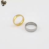 (4-0006) Anillo de acero inoxidable - Banda clásica.