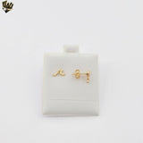 (1-1108-6) Gold Laminate - Mini Wave Stud Earrings - BGF