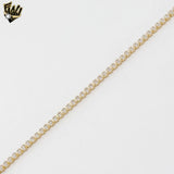 (1-0511) Gold Laminate - 3mm Tennis Bracelet - BGF - 7"