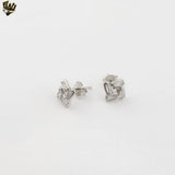 (2-6306-1) 925 Sterling Silver - Zircon Knot  Set.