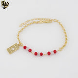 (1-0558-1) Gold Laminate - 3mm Rolo Canada Bracelet - 7" - BGF