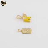 (1-2236-1) Laminado Oro - Colgantes Elefantes - BGF
