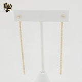 (1-1242-12) Gold Laminate - Tennis Dangling Earrings - BGF