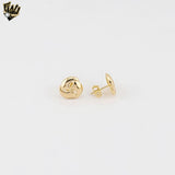(1-1206-5) Gold Laminate - Swirl Design Earrings - BGF