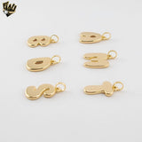 (1-2490) Gold Laminate - Big Balloon Letter Pendants - BGF
