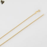 (1-1523-2) Laminado de oro - Cadena de eslabones de bolas de 2,3 mm - BGF