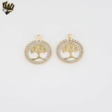 (1-2308-1) Gold Laminate -Tree of Life Pendants - BGF