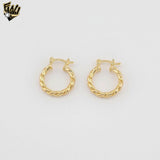 (1-2526-5) Gold Laminate -Twisted Hoops- BGF