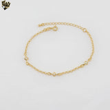 (1-0599) Pulsera de medallas con monedas y eslabones de serpiente de 3 mm, laminada en oro, 19 cm - BGF