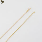 (1-1501) Laminado de oro - Cadena de eslabones de caja de 1 mm - BGF