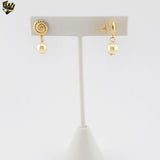 (1-1217-1) Pendientes de oro laminado con circonitas - BGO