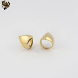 (4-0010-1) Acero inoxidable - Anillo con banda de cúpula retorcida.