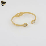 (MBRA-22-W) Acero inoxidable - Brazalete abierto con forma de serpiente.