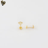 (1-1149-2) Gold Laminate - Mini Shell Stud Earrings - BGF