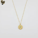 (4-7115) Stainless Steel -Eye Pendant Necklace - 16"