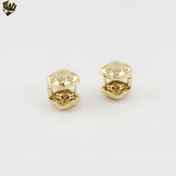 (1-2521-3) Gold Plated - Zircon Geometric Huggies