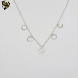 (2-66127-1) Collar de ojo malvado de 1 mm en plata de ley 925 - 40,6 cm