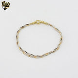 (2-0329) 925 Sterling Silver - Triple Link Bracelet - 7"