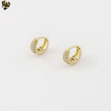 (1-2501-4) Gold Plated - Zircon Huggies.