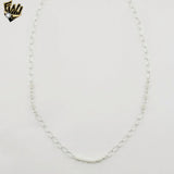 (2-66085) 925 Sterling Silver - 4mm Alternative Oval Chain / Bracelet.