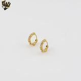 (4-2228) Stainless Steel - Zircon Huggies Hoops