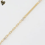 (1-0590) Gold Laminate - Paper Clip- Curb  Link  Bracelet - 7" - BGF