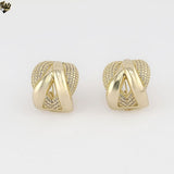 (1-2936-1) Gold Plated-  Chunky Omega Clip Back Closure Earrings.