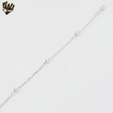 (2-0303) 925 Sterling Silver - 1.5mm Ball Bracelet - 7"