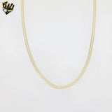 (2-66102) 925 Sterling Silver - 4.4mm Two Tones Herringbone Necklace