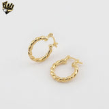 (1-2526-5) Gold Laminate -Twisted Hoops- BGF