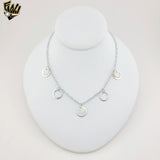 (2-66127-1) Collar de ojo malvado de 1 mm en plata de ley 925 - 40,6 cm