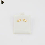 (1-1108-8) Gold Laminate - Mini Horse Stud Earrings - BGF