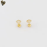 (1-1149-2) Gold Laminate - Mini Shell Stud Earrings - BGF