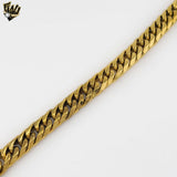 (4-4073) Acero inoxidable - Brazalete de eslabones curvos de 23 mm - 8,5"
