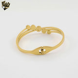 (MBRA-15-P) Stainless Steel - 3mm Circles Bangle.