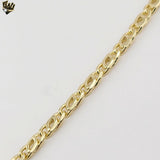 (1-60099) Gold Plated - 6mm Alternative Link Bracelet - 7.5"
