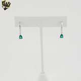 (2-6459) 925 Sterling Silver - Drop Shape Zircon Set.