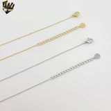 (4-7114) Stainless Steel - Dainty Tie Flower Necklace - 17"