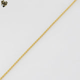 (1-1631) Laminado de oro - Cadena de eslabones de cuerda de 1,6 mm - BGF